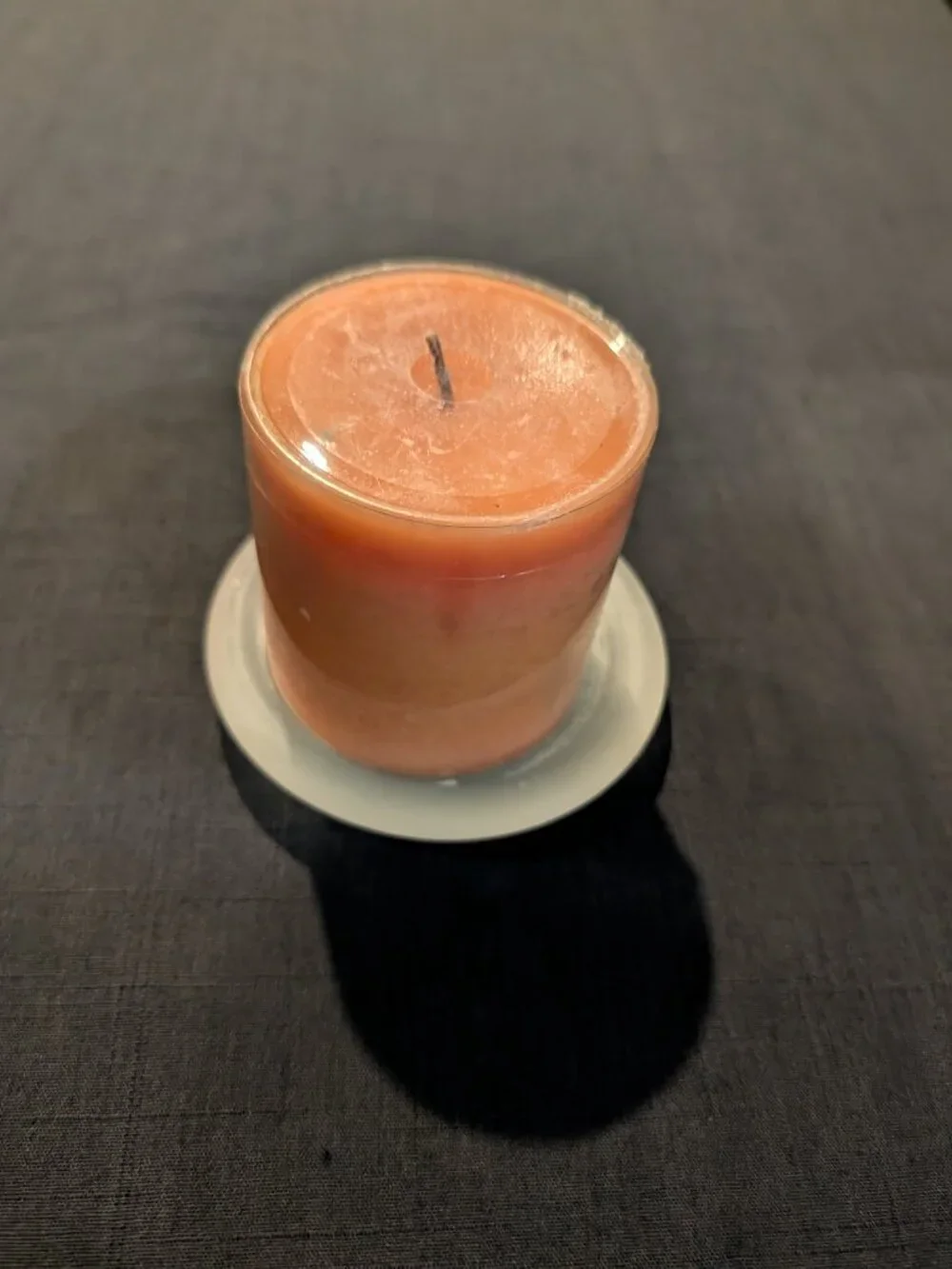 Vintage Bill Blass Home Decor Frosted Glass Candle Holder